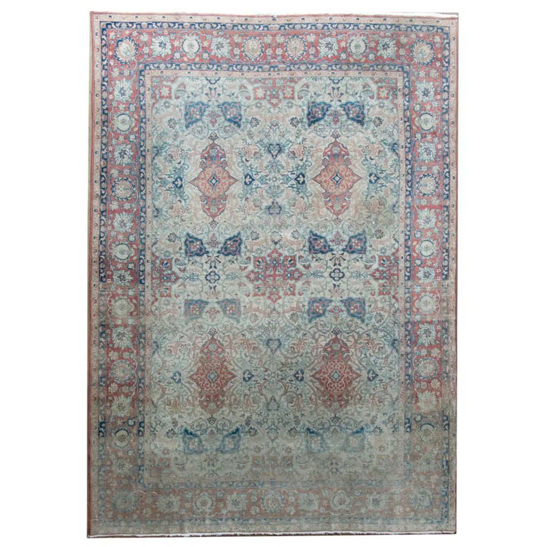 Elegant Esfahan - Antique Persian Floral Rug - 8'7" x 11'10" ft.