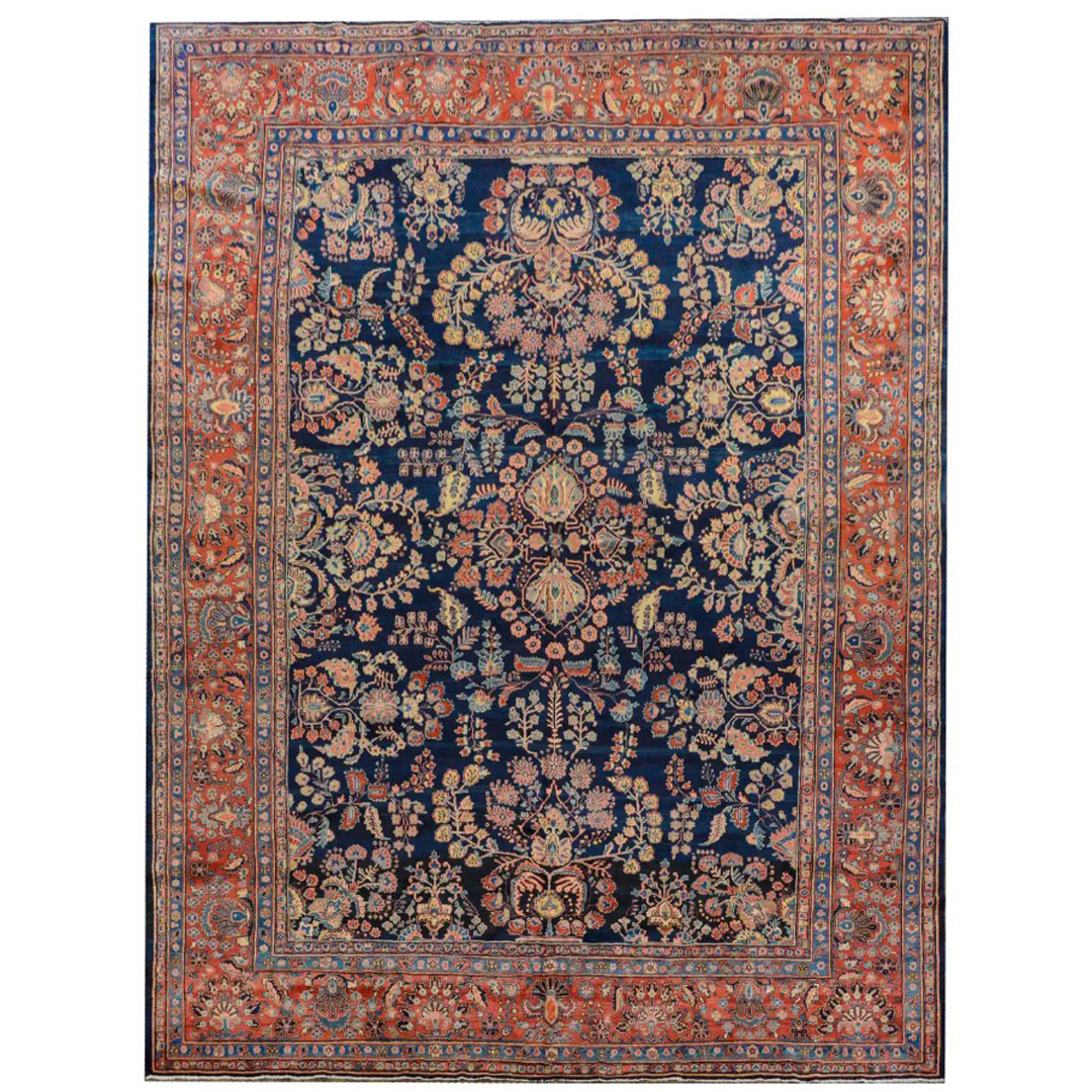 Magnificent Mohajeran - 1910s Antique Persian Sarouk Rug - 10'8" x 14' ft.