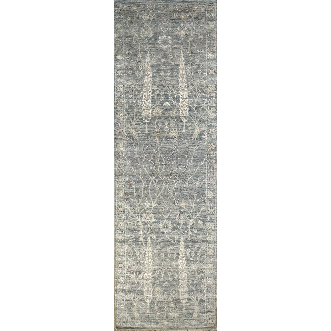 Serene Cypress - Transitional Garden Design Runner - 3'1" x 10' ft.