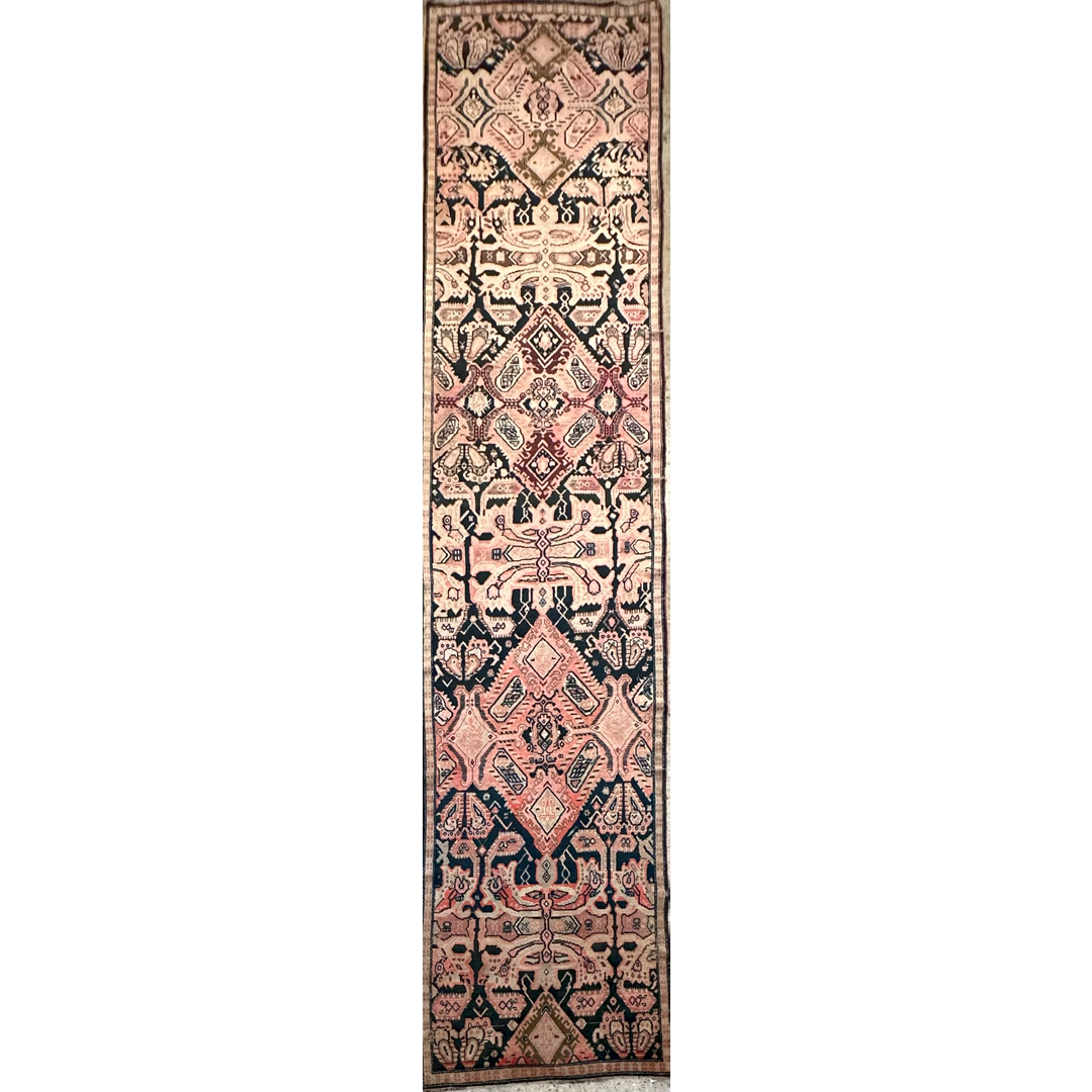 Amazing Armenian - 1890s Antique Karabagh Runner - 4'10" x 18'9" ft.