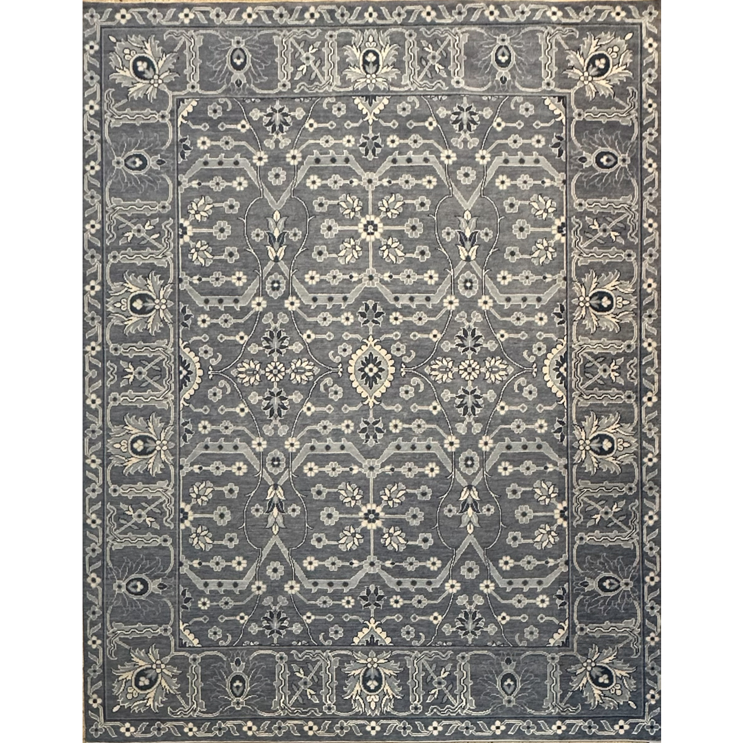 Tremendous Transitional - Floral Oriental Design Rug - 7'11" x 10'1" ft.