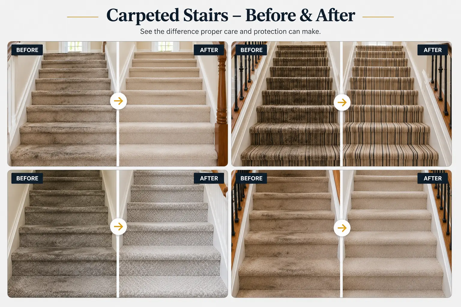 Carpeted Stairs Before & After