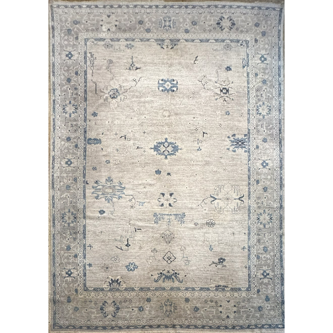 Ethereal Ivory – Fine Turkish Oushak Wool Area Rug – 10'5" x 14'4" ft.