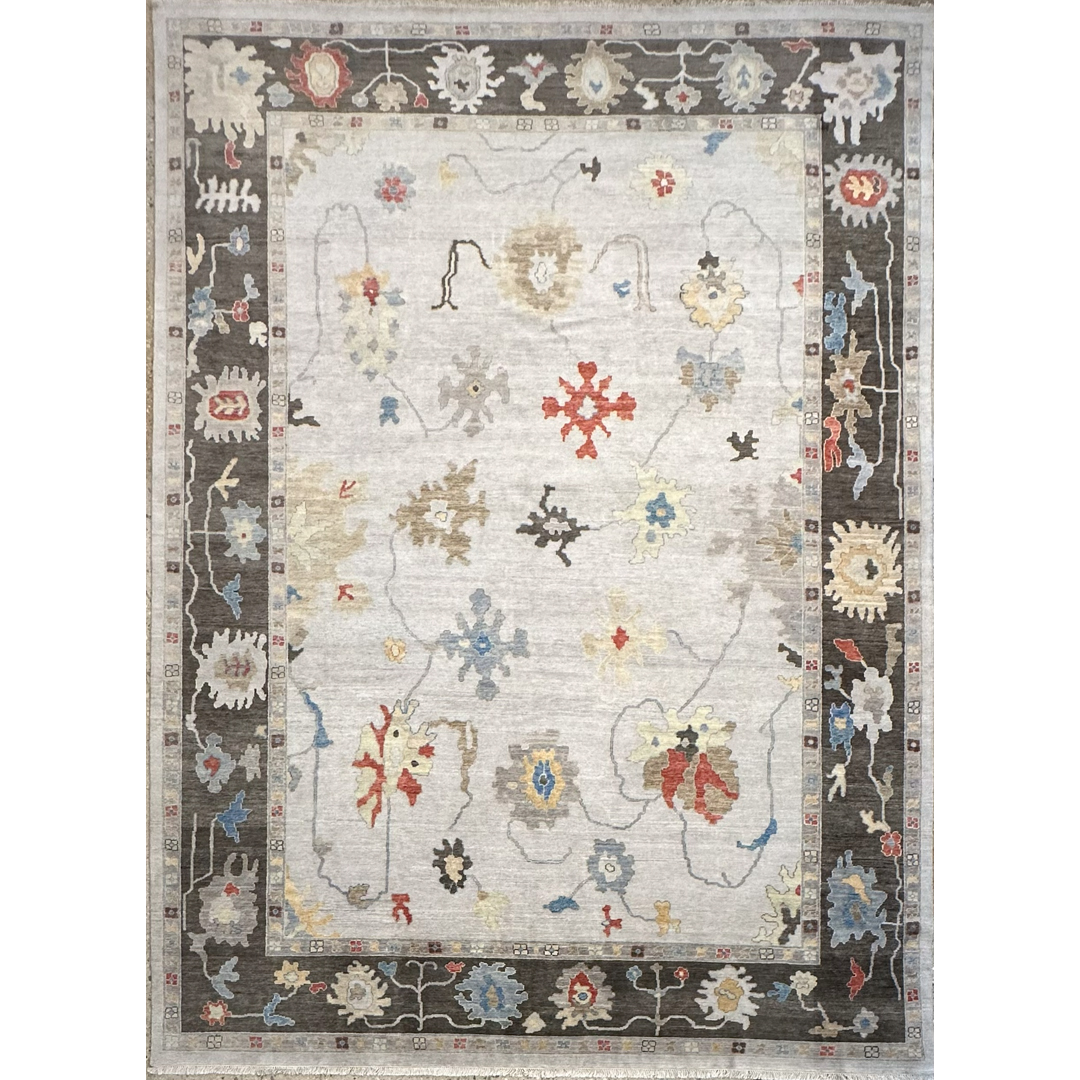 Artful Ankara – Indian Oushak Design Area Rug – 9’11” x 13’8″ ft.