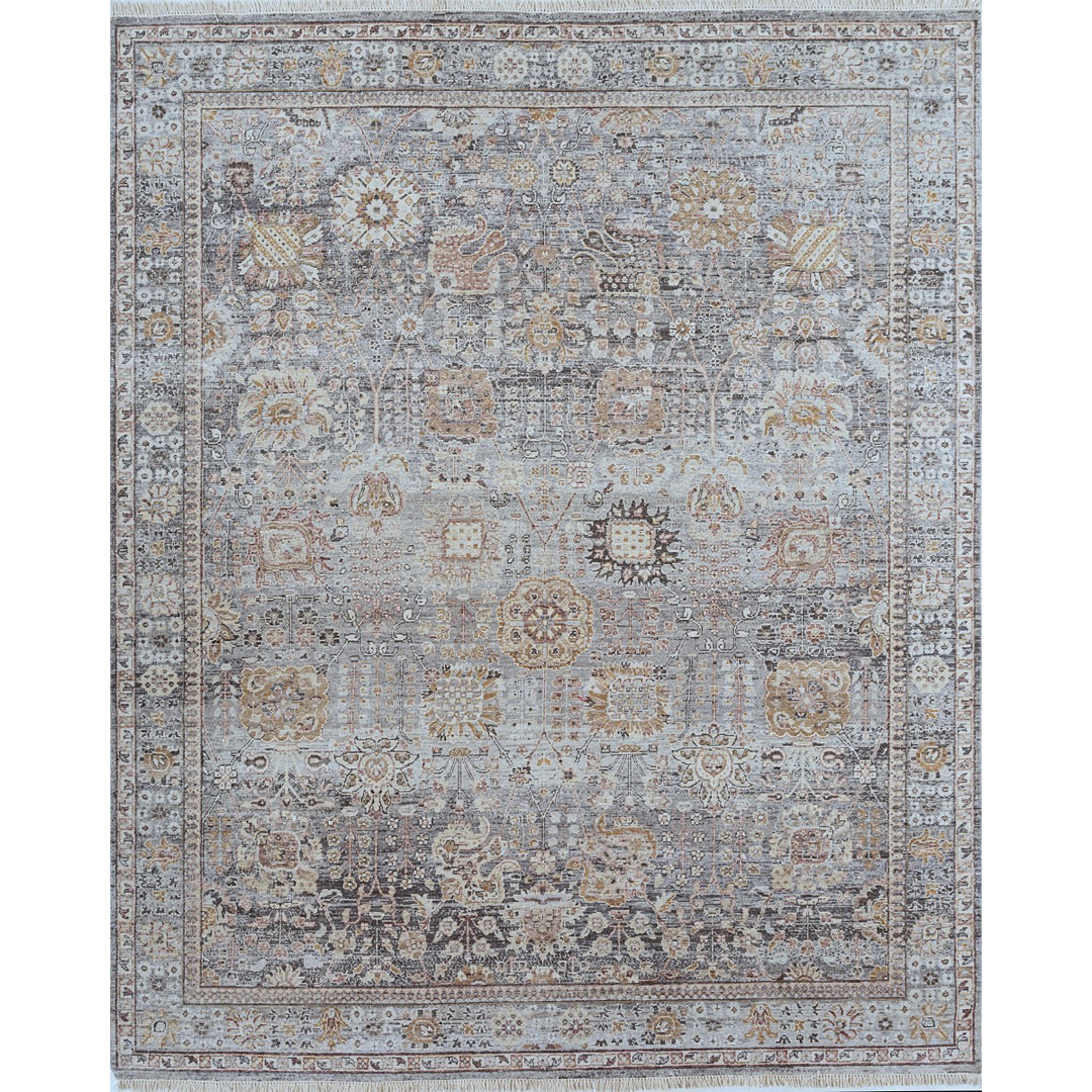 Dazzling Distressed - Vintage Overdyed Persian Tabriz Rug - 9'1" x 11'11" ft.