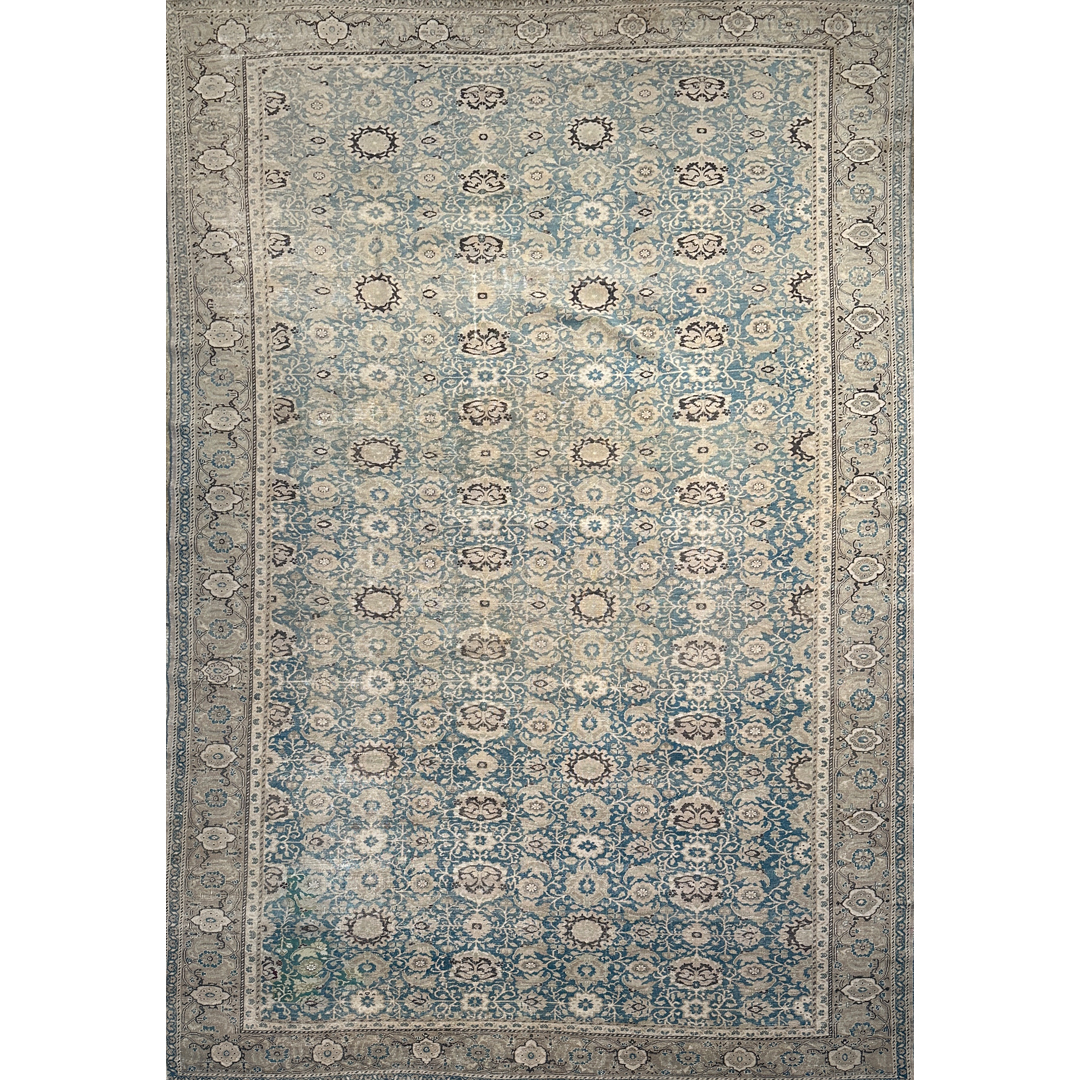 Desirable Distressed - Antique Persian Tabriz Rug - Vintage Style - 9'8" x 13'9" ft.