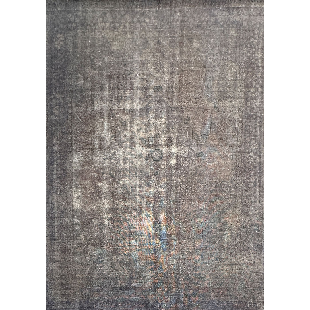 Optimal Overdyed - Vintage Distressed Persian Tabriz Rug - 9'10" x 12'11" ft.