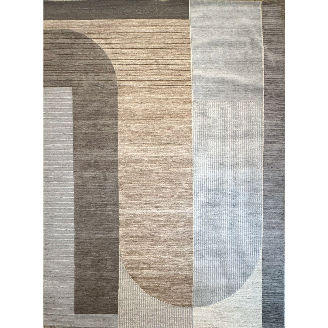 Gracious Geometry - Modern Contemporary Abstract Rug - 9' x 12' ft.
