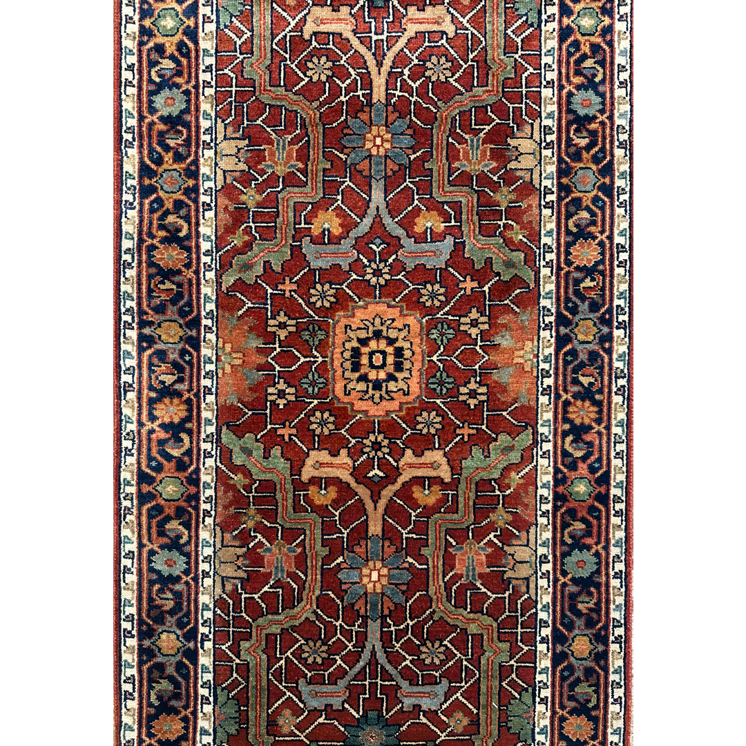 Bold & Beautiful - Geometric Heriz Style Runner - 2'6" x 9'10" ft.