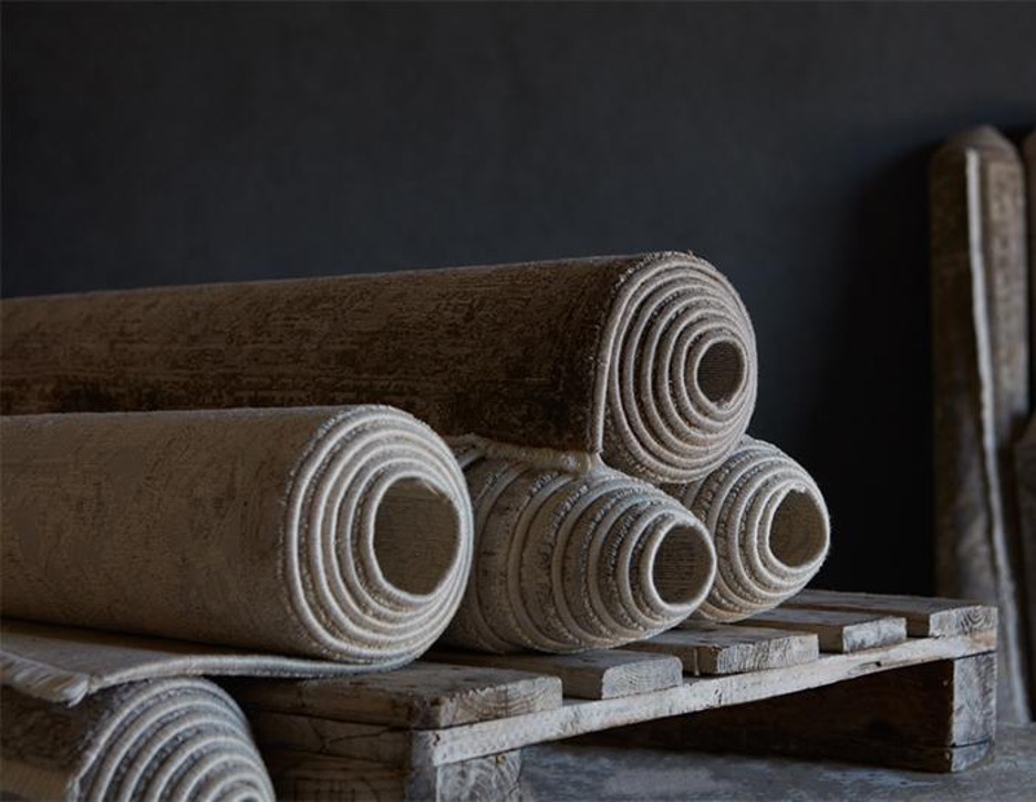 Evanston, IL – 42.0451° N, 87.6877° W – Climate consistency Wool rug rolled in breathable cotton wrap for safe storageImage Title Attribute: Proper Wool Rug Stora