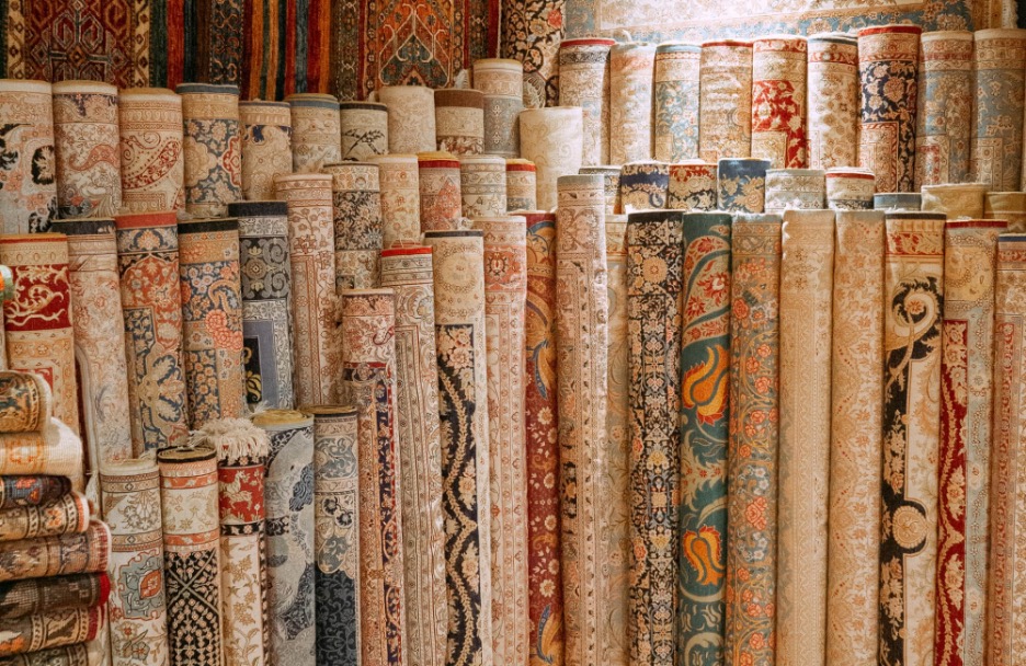 Antique handmade rug rolled and wrapped in breathable fabric for storage
Image Title Attribute: Proper Antique Rug Storage