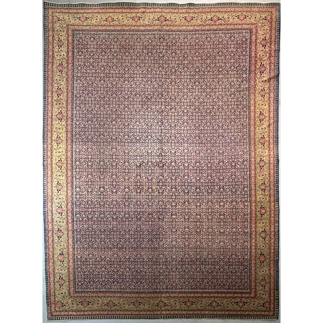 Timeless Tabriz – Fine Antique Persian Herati Design Wool Carpet – 10’1″ x 13’3″ ft.
