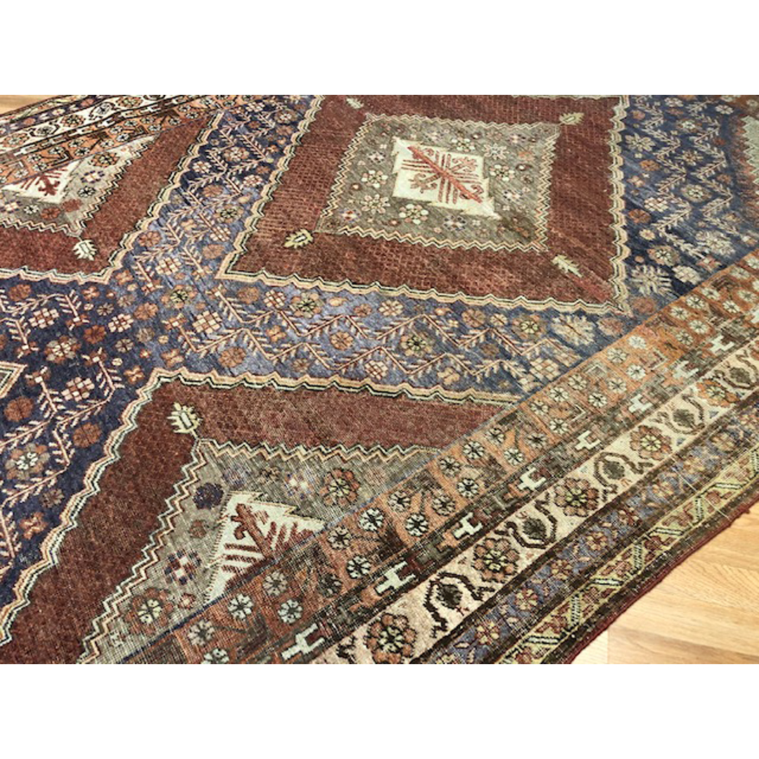 Splendid Samarkand - 1900s Antique Khotan Rug from East Turkistan – 6'6" x 13'5" ft.