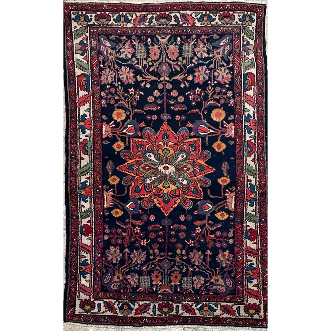 Fantastic Florals - Antique Persian Hamadan Area Rug – 4'1" x 6'5" ft.