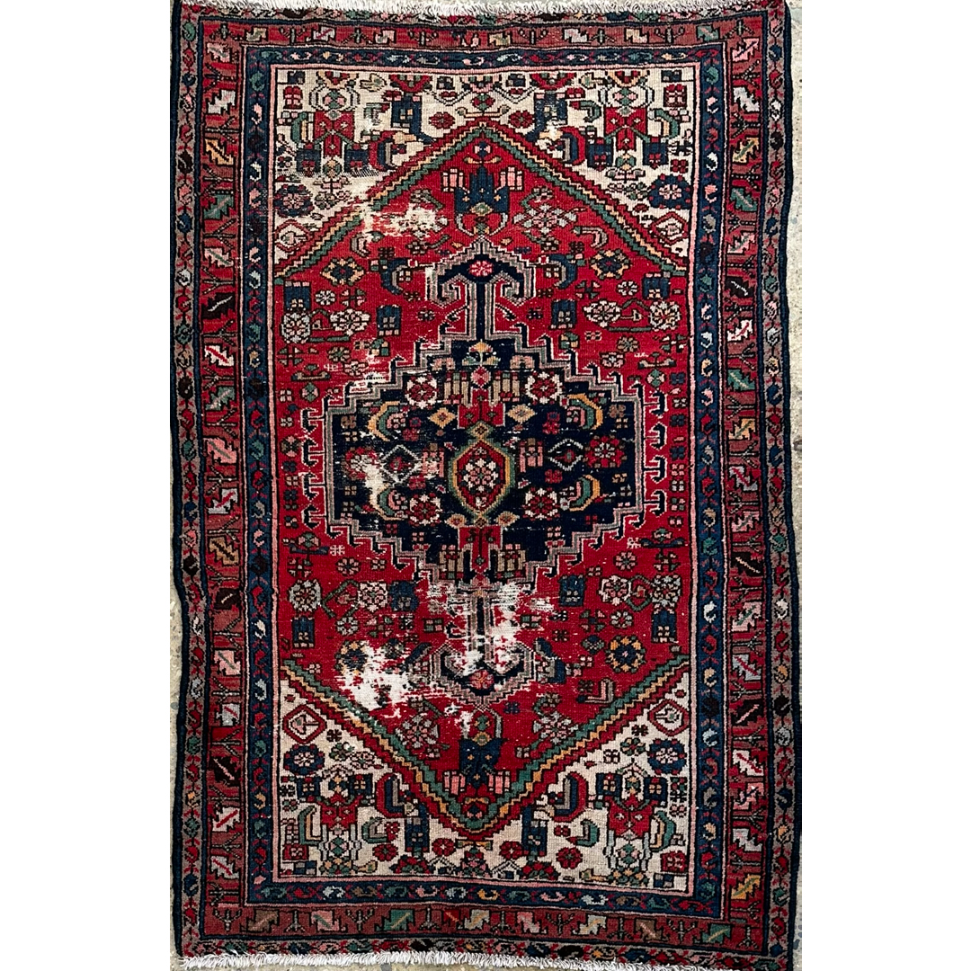 Marvelous Mid-Century - Vintage Persian Hamadan Area Rug – 3'10" x 7'8" ft.