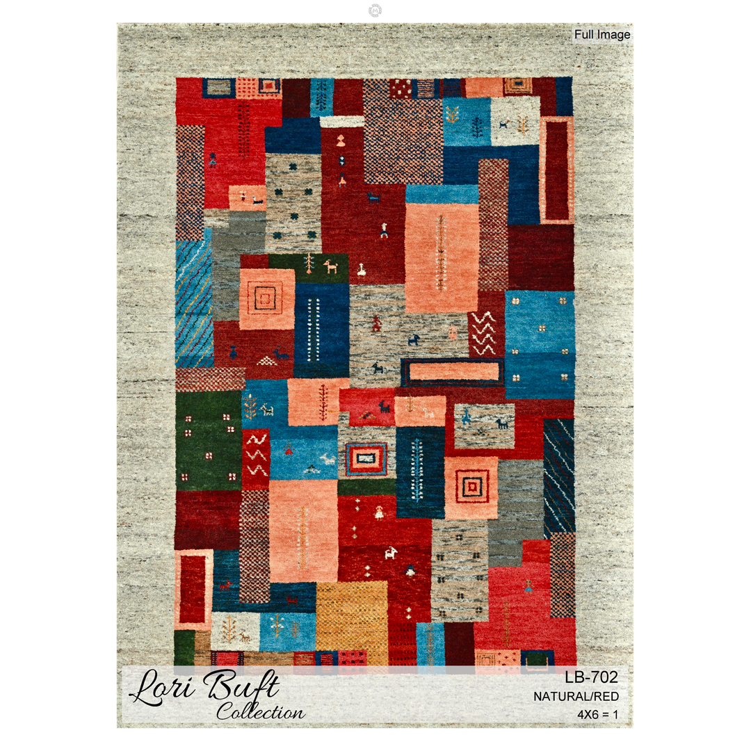 Riveting Rectangular - Fine Lori Buft Tribal Area Rug – 4'0" x 6'1" ft.