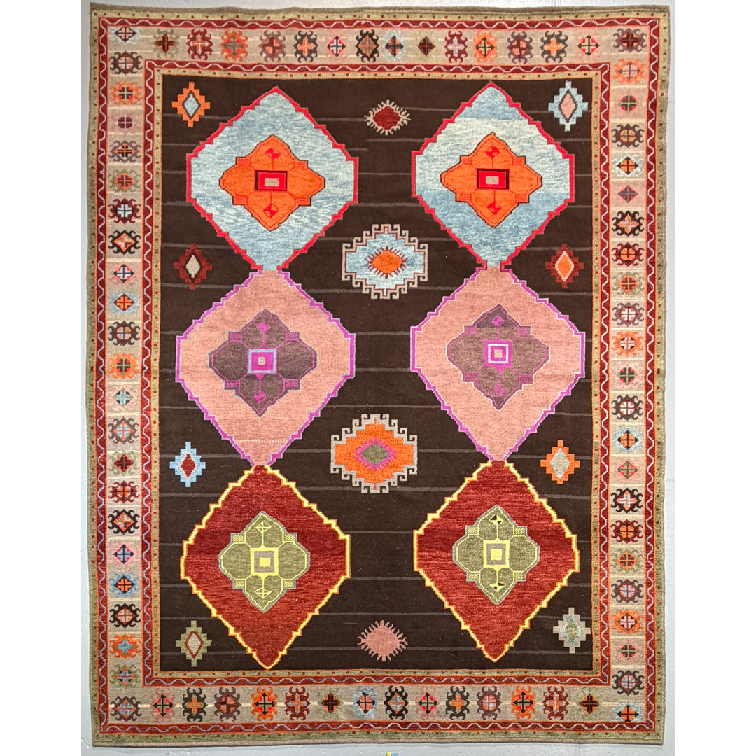 Crafty Colors - Turkish Tribal Area Rug – 9'2" x 11'5" ft.