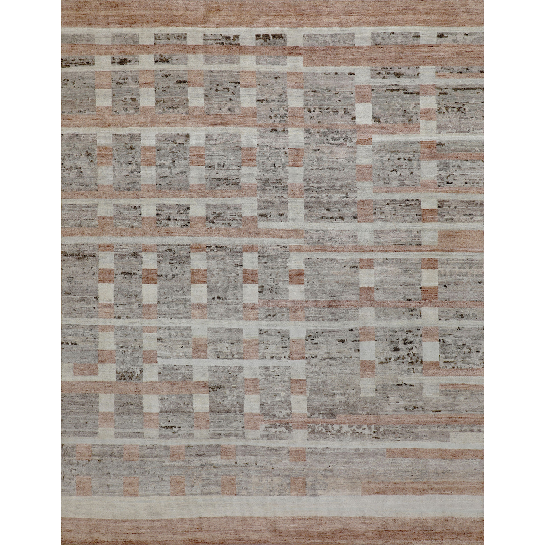 Blocked Beige - New Tribe Collection Area Rug – 8'1" x 10'1" ft.