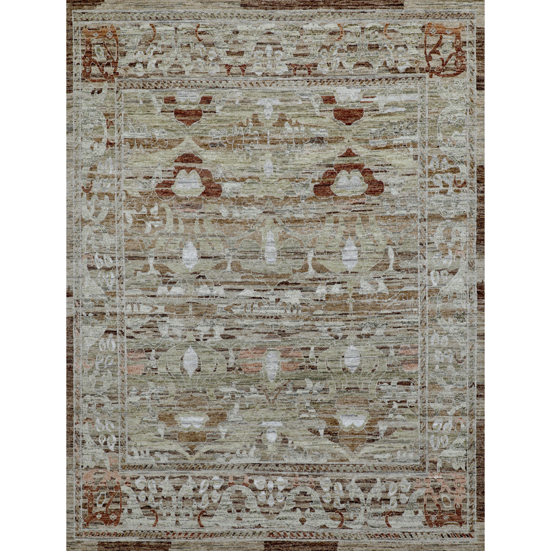 Textural Terracotta - Modern Oushak Area Rug – 10'1" x 13'11" ft.