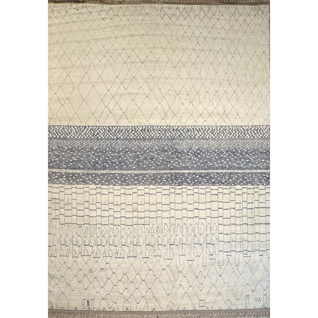 Amazing Afghan - Modern Moroccan-Style Rug - 10'6" x 14'5" ft.