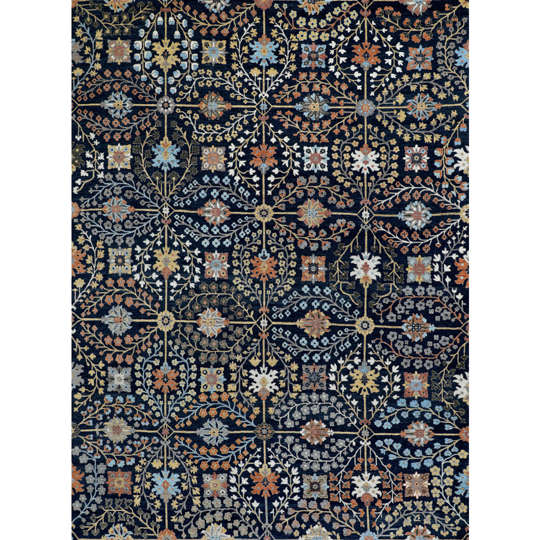 Midnight Motifs - Mashad Collection Area Rug – 10'1" x 14'0" ft.