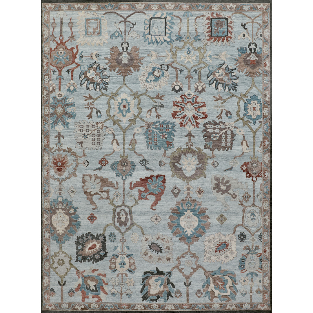 Soothing Slate - Sultanabad Collection Area Rug – 3'11" x 6'2" ft.