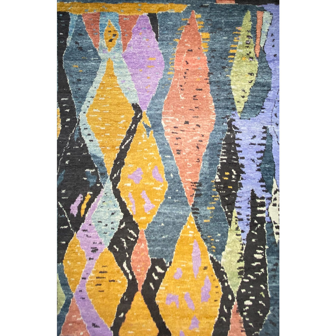 Artistic Abstraction - Modern Anatolian Tulu Wool Area Rug – 9'7" x 13'9" ft.