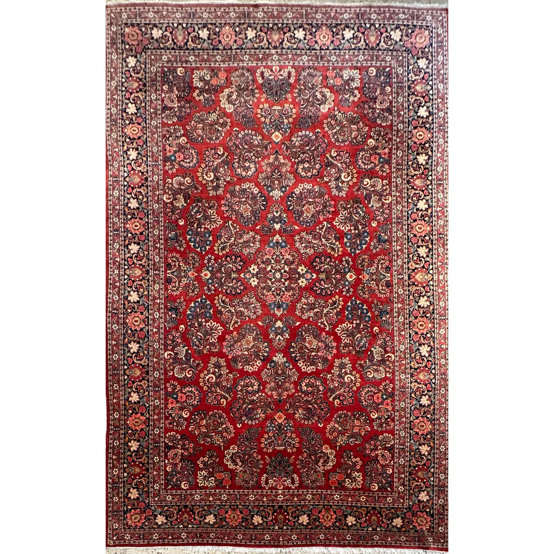 Stately Sarouk – Antique Persian Wool Carpet – 10’ x 15’2″ ft.