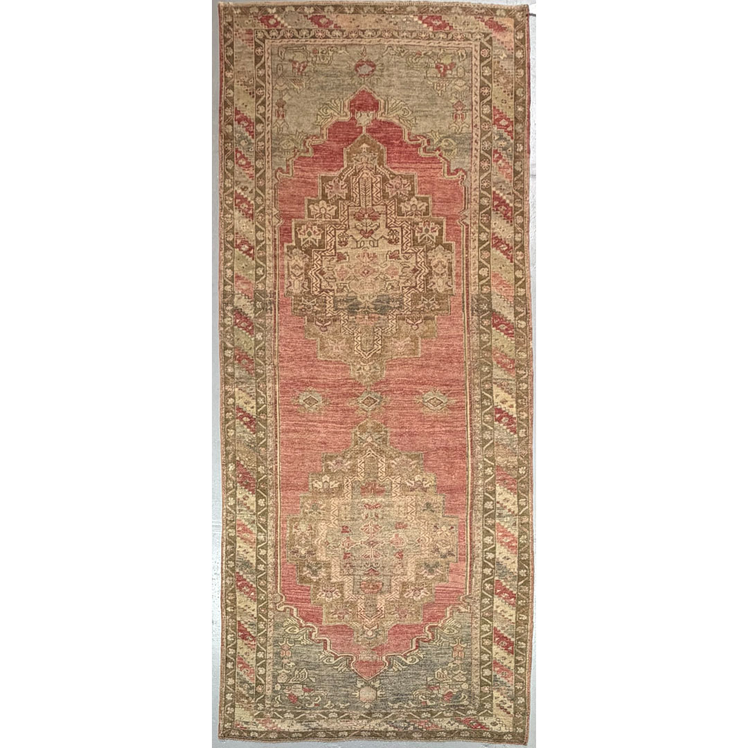 Timeless Turkish – Vintage Oushak Gallery Rug – 5'2" x 12' ft.