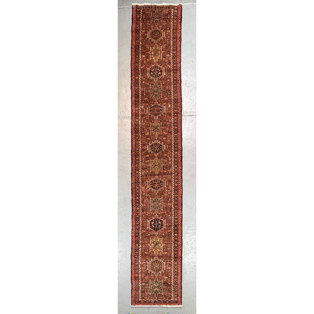 Heriz Harmony - Traditional Persian Karaje Wool Runner – 2'8" x 15'9" ft.