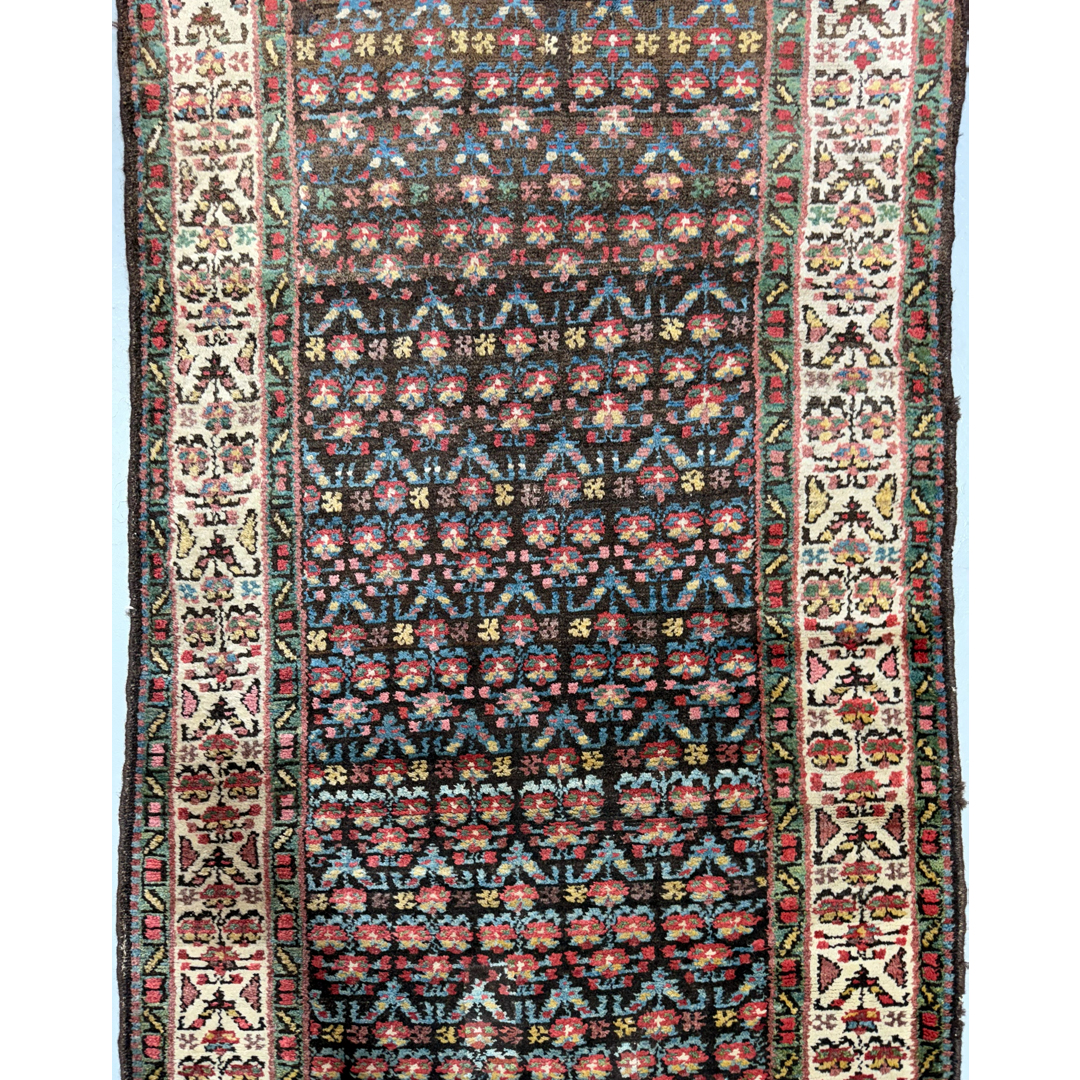 Tribal Treasure – Azarbayejan Persian Kurdish Wool Runner – 3'6" x 13'1" ft.