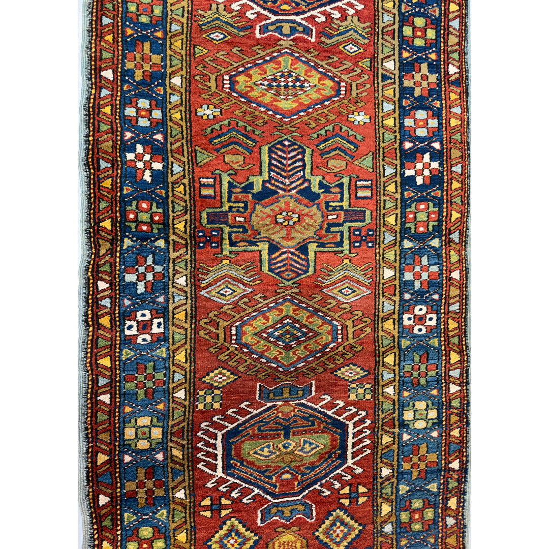 Historic Heriz – Antique Persian Serapi Wool Runner – 3'2" x 9'7" ft.