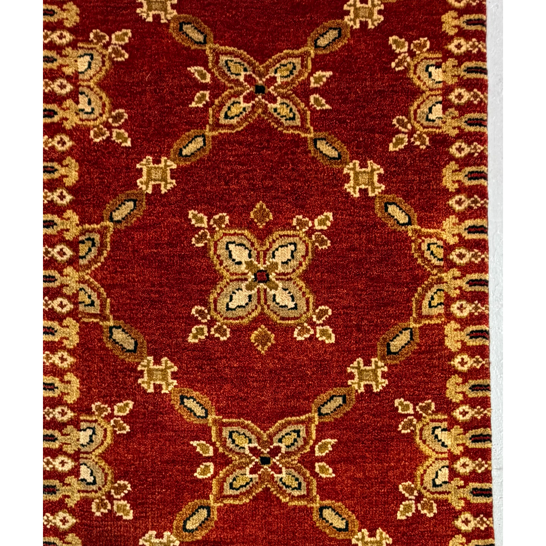 Radiant Red – Antique Artisan Design Indian Runner – 2'6" x 9'9" ft.