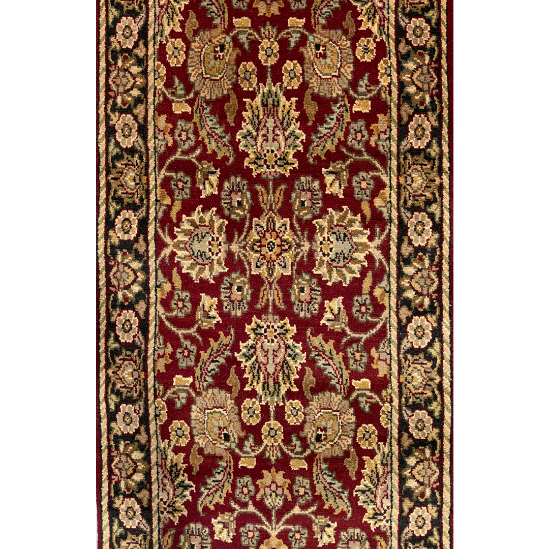 Regal Red – Kashan Design Indian Wool Runner – 2'6" x 15'6" ft.