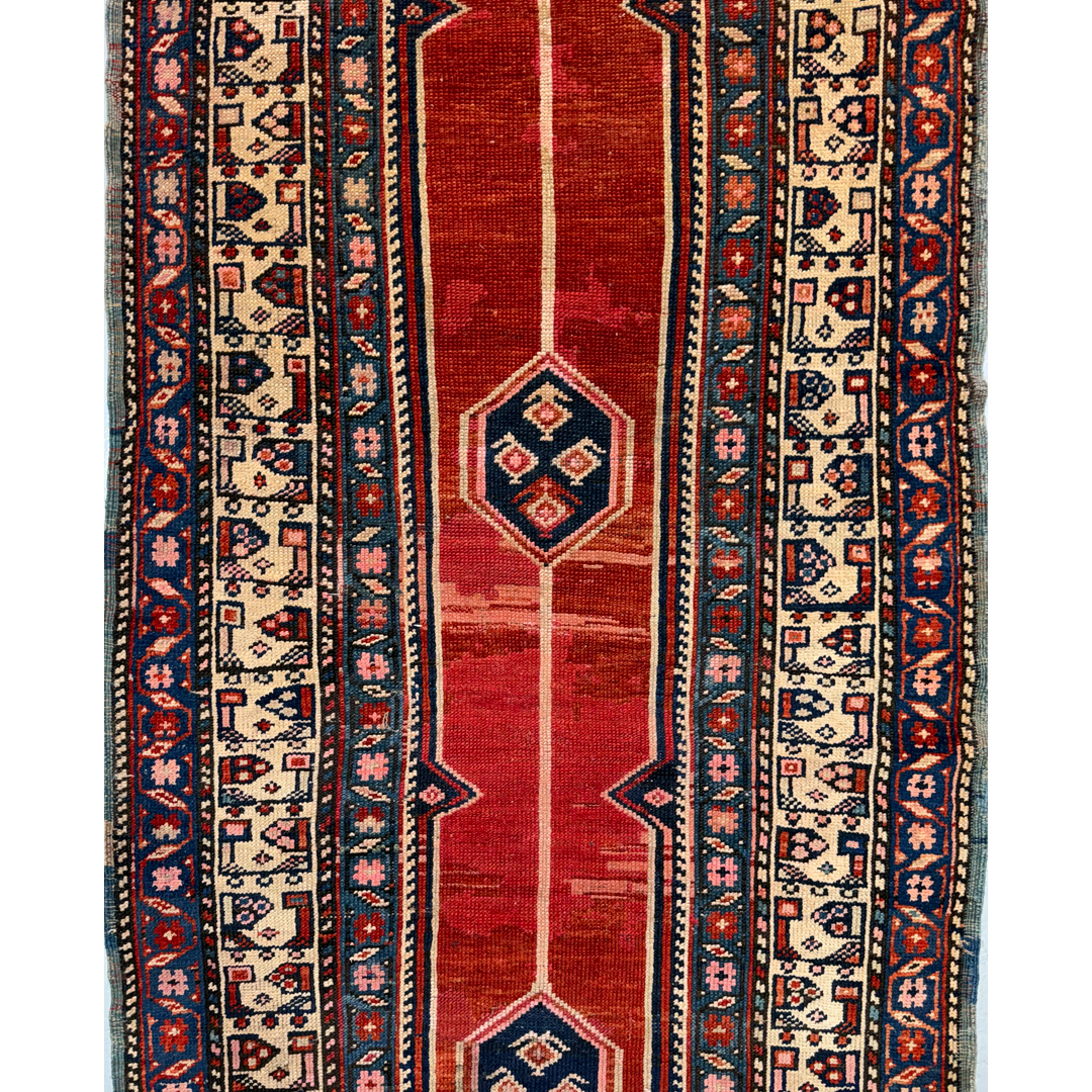 Marvelous Meshkin – 1910s Antique Persian Runner – 3'10" x 14'3" ft.