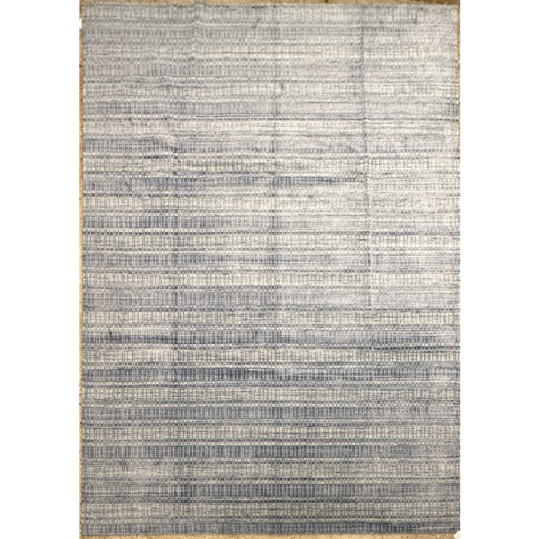 Structured Sapphire – Sianna Collection Modern Indian Wool Rug – 10’0″ x 14’0″ ft.
