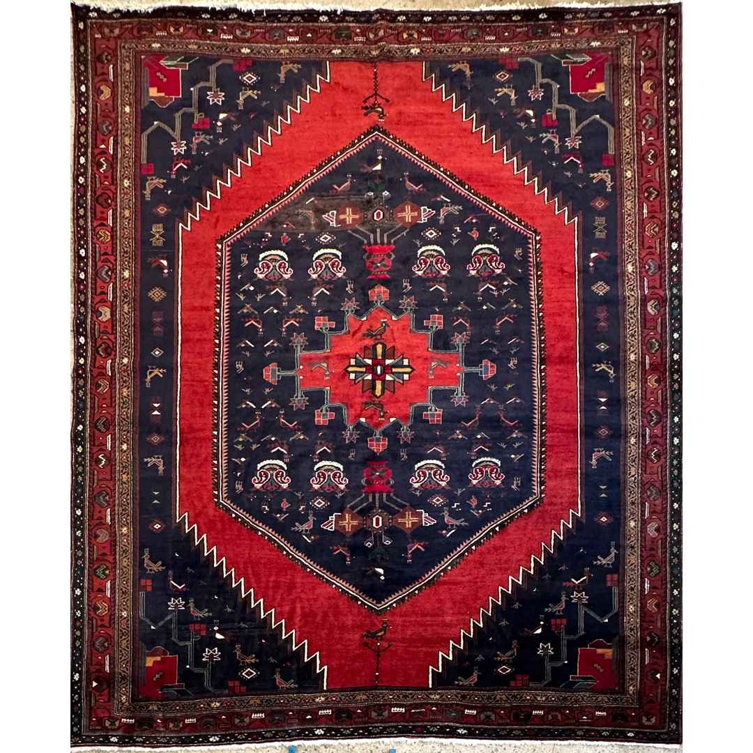 Bold Nomadic – Persian Kelardasht Wool Area Rug – 10’6″ x 12’8″ ft.