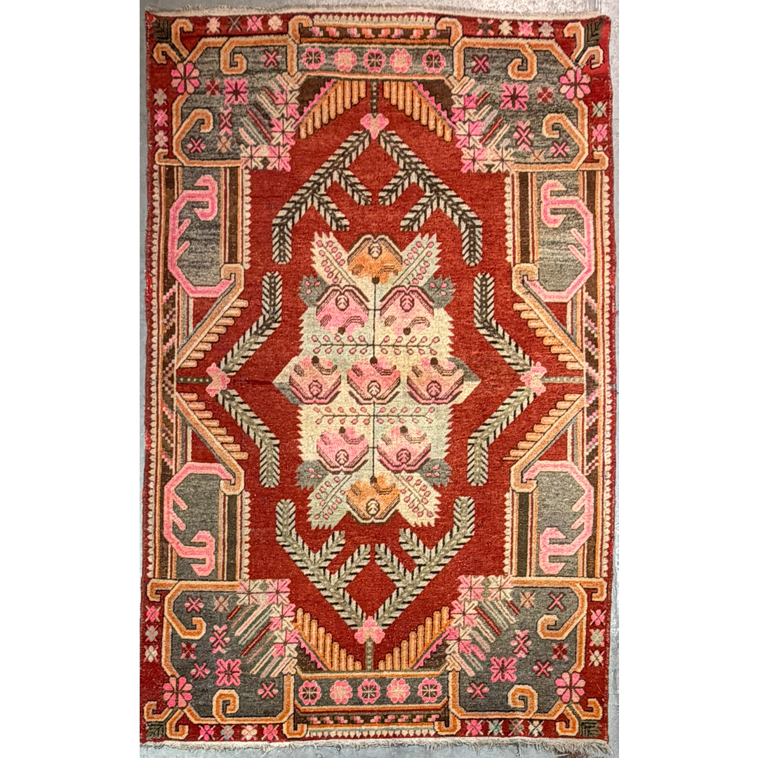 Sensational Samarkand – Antique Khotan Wool Rug – 6'0" x 9'0" ft.