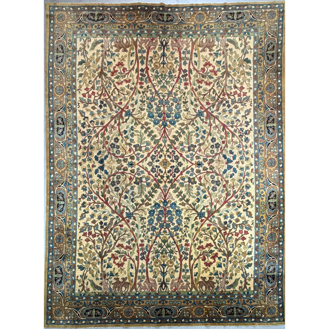 Timeless Tetex – Vintage German Area Rug – 9'6" x 12'8" ft.