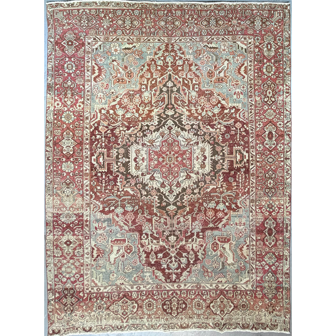 Heavenly Heriz – Antique Persian Wool Rug – 8'5" x 11'3" ft.