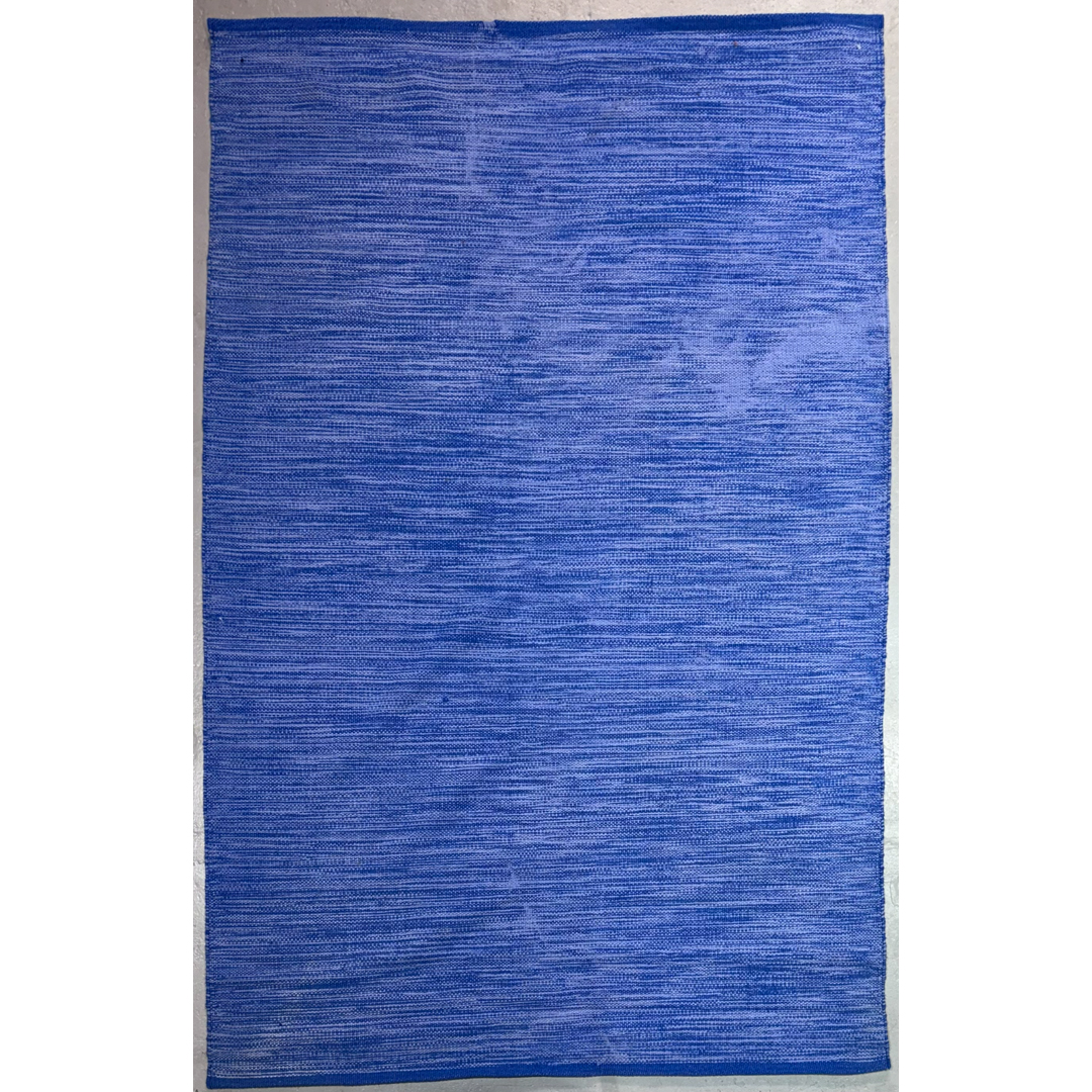 Brilliant Blue – Modern Flatweave Kilim Area Rug – 4'0" x 6'0" ft.