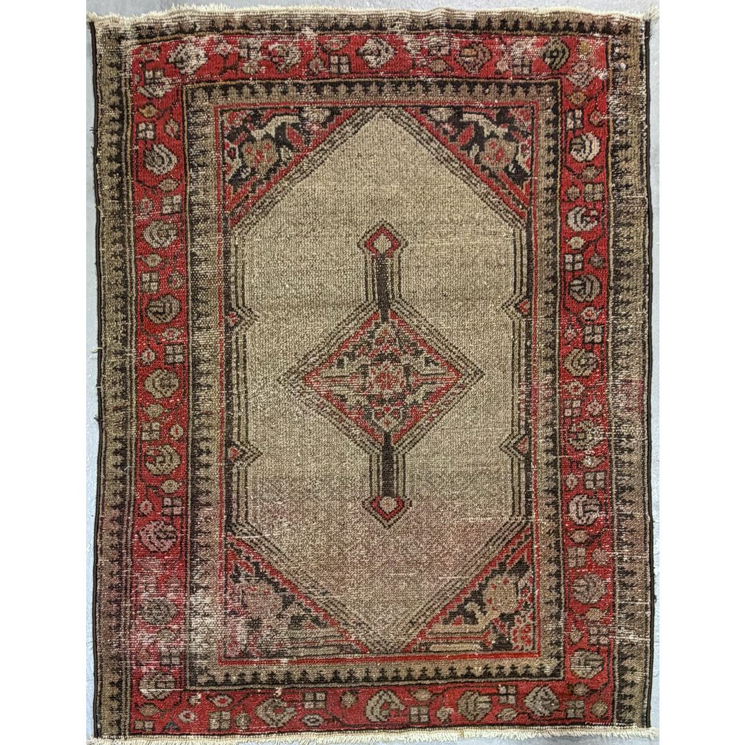 Magnificent Mallayer – Antique Persian Camel Hair Accent Rug – 2'4" x 4'2" ft.