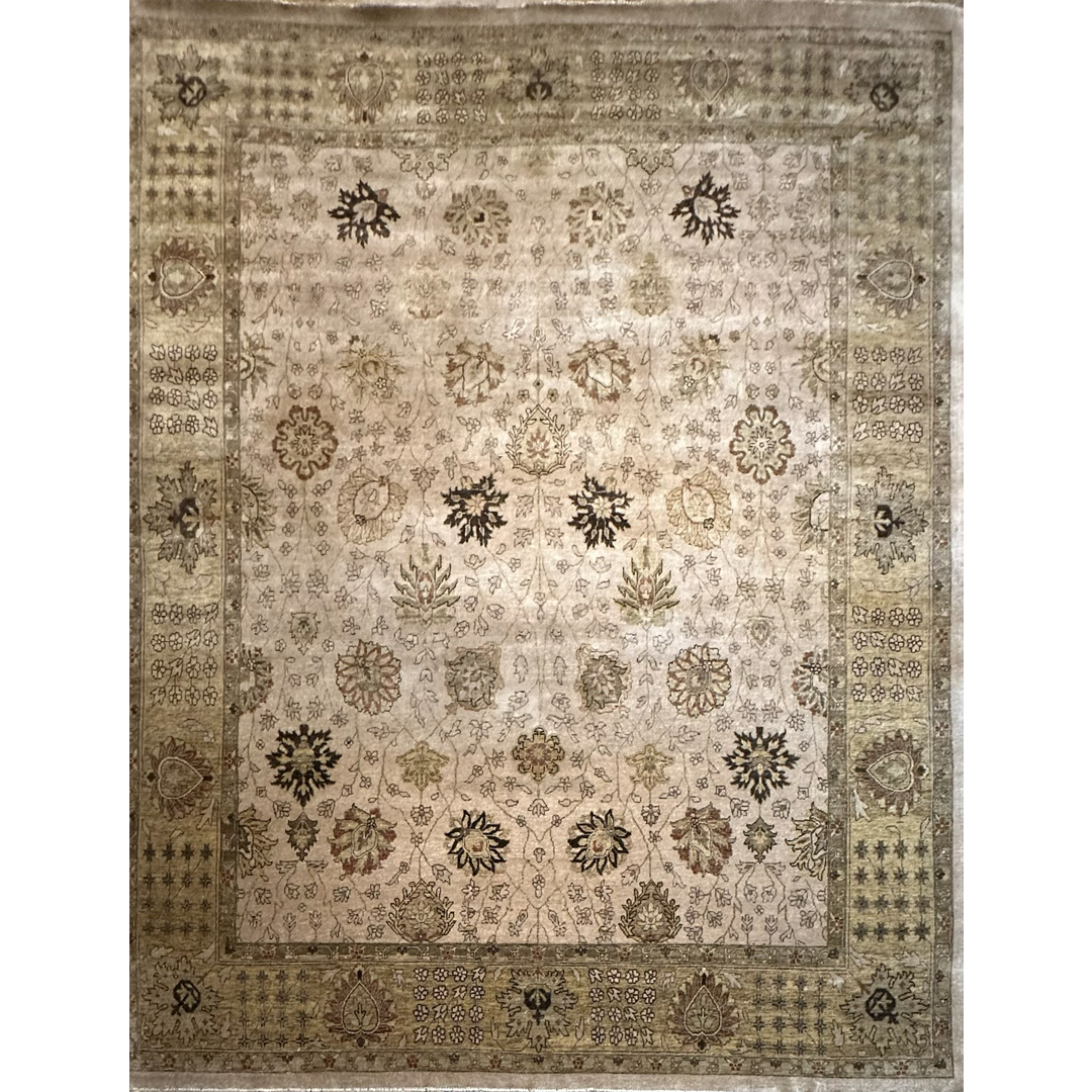 Timeless Taupe – Vintage Indo-Oushak Area Rug – 12'0" x 15'0" ft.