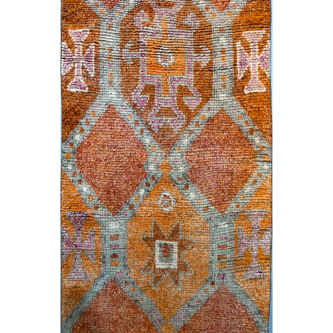 Tangerine Tribal – Anatolian Turkish Herki Runner – 2'10" x 8'9" ft.