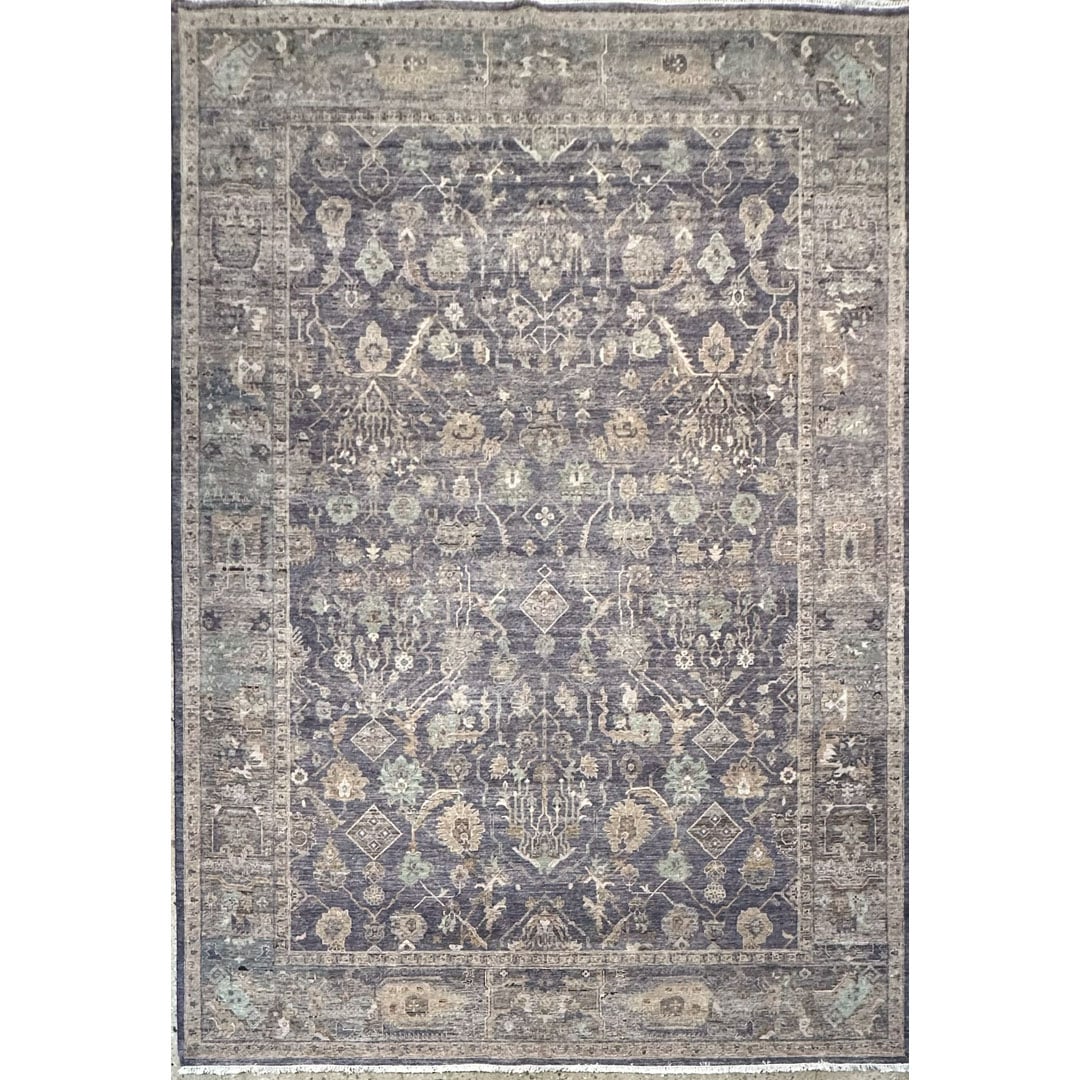 Delightfully Distressed - Vintage Persian Tabriz Design Rug - 9'11" x 14' ft.