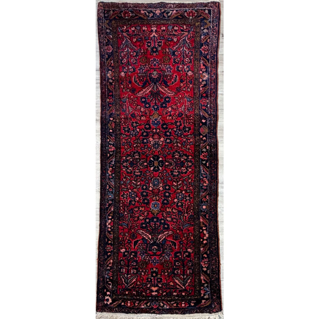 Luminous Lilihan – 1920s Antique Persian Sarouk Wool Runner – 2'6" x 6'7" ft.