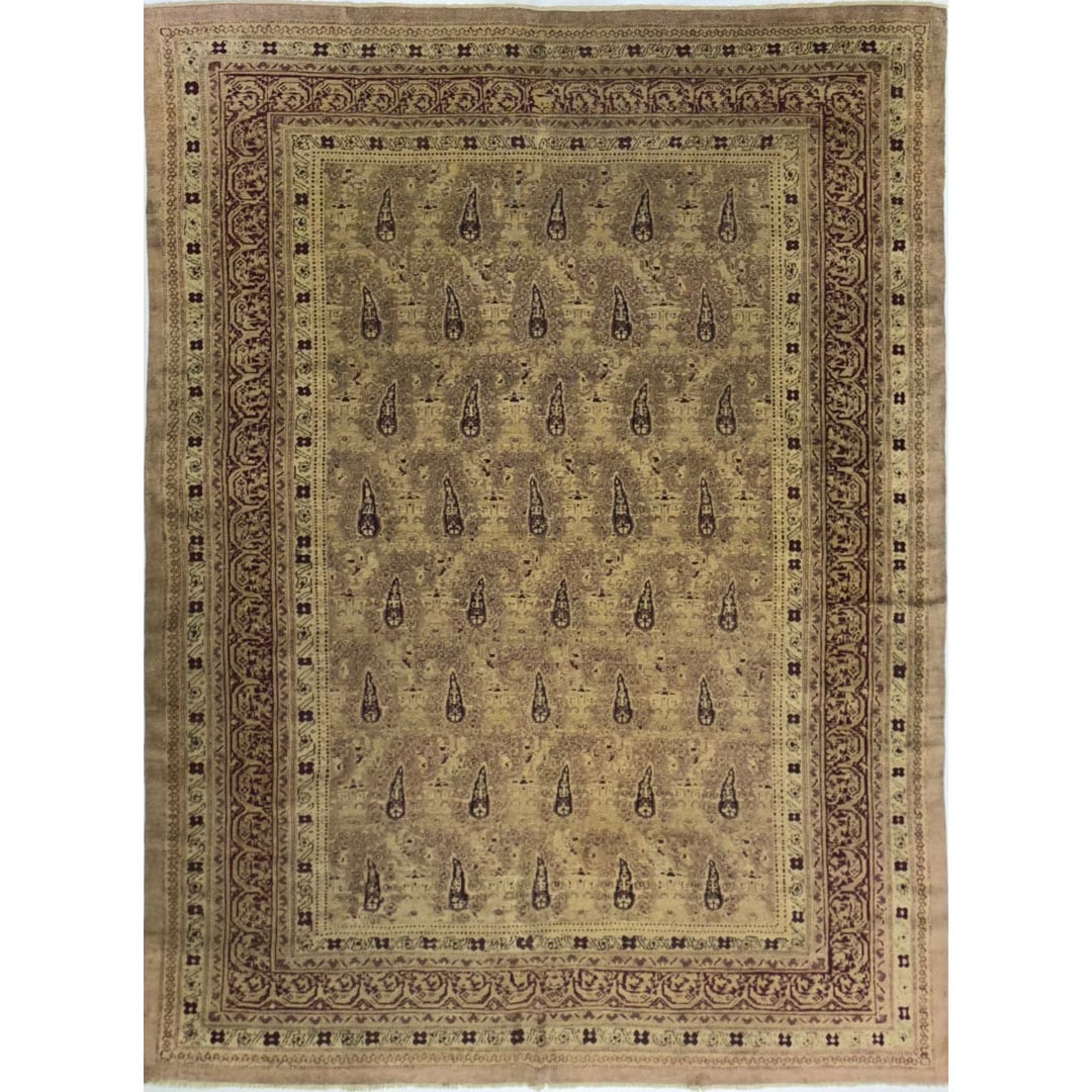 Aubergine Agra – Antique Amritsar Area Rug - Circa 1880s – 8'2" x 10'9" ft.
