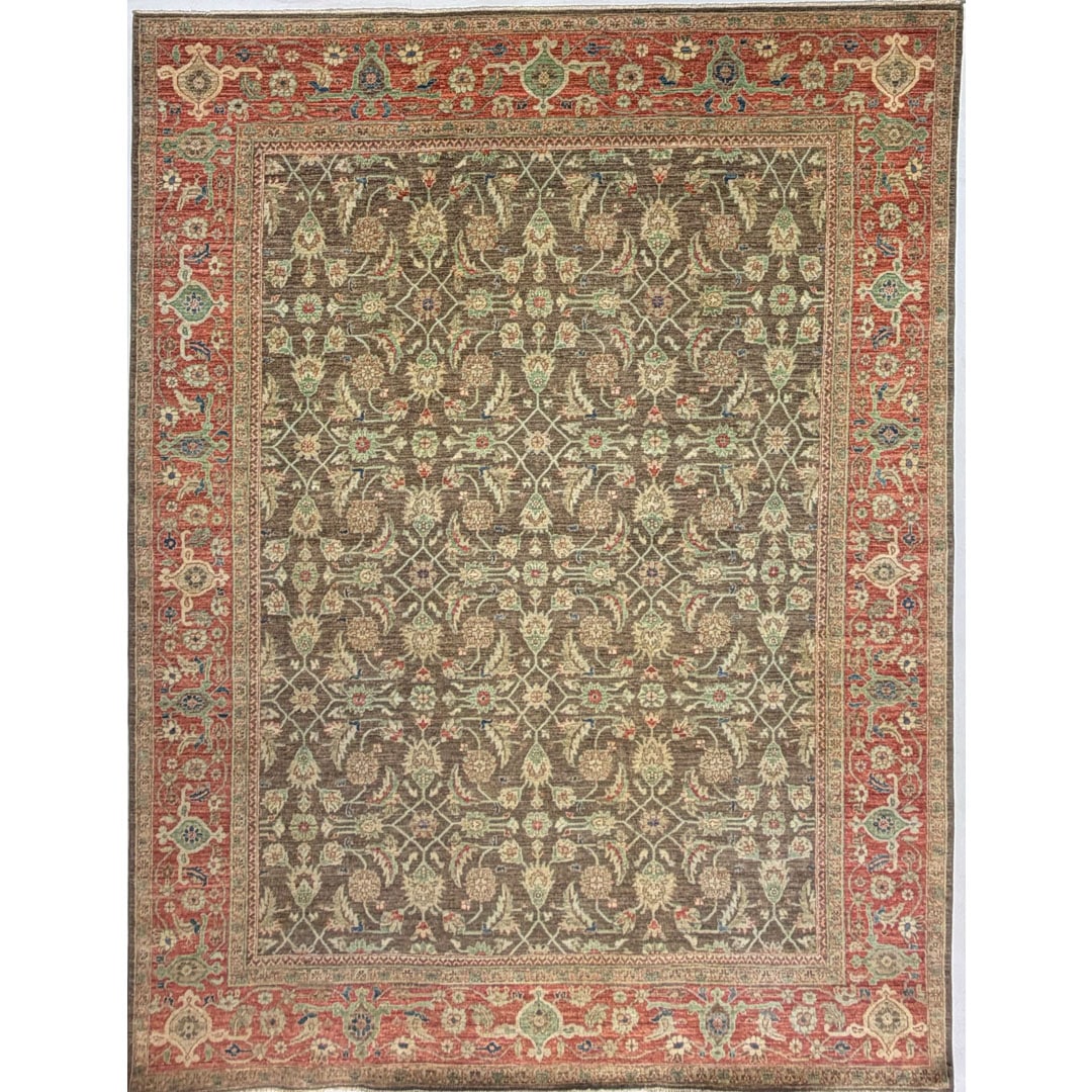 Awesome Afghan - Persian Sultanabad Mahal Design Rug - 8'10" x 11'9" ft.