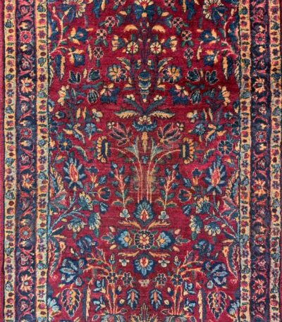 Yesteryear Yazd – 1920s Antique Persian Sarouk Runner – 2'6" x 15'5" ft.