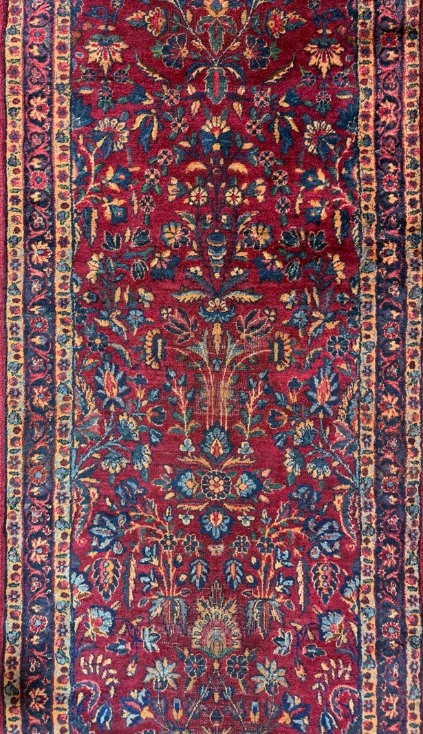 Yesteryear Yazd – 1920s Antique Persian Sarouk Runner – 2'6" x 15'5" ft.